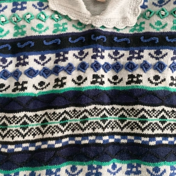 Jimmy Garcia | Vintage Knit Sweater Large Gray Blue Green Oversized - Picture 8 of 16